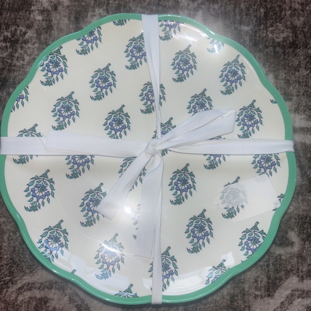 (6) Roller Rabbit Bouquet Melamine 9" Salad Plates Target Spring Design New